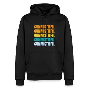 Gummistiefel liebe - Männer Premium Bio Hoodie - Schwarz - Vorne - Nico (187cm)