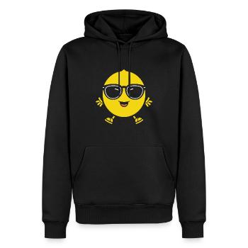 Citron - Sweat à capuche Premium bio Homme - noir - Devant - Nico (187cm)
