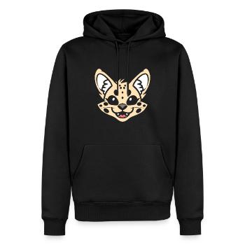 serval - Men’s Premium Organic Hoodie - black - Front - Nico (187cm)