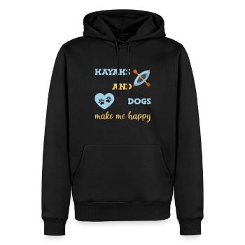 Kayak Kayaking - Sweat à capuche Premium bio Homme - noir - Devant - Nico (187cm)