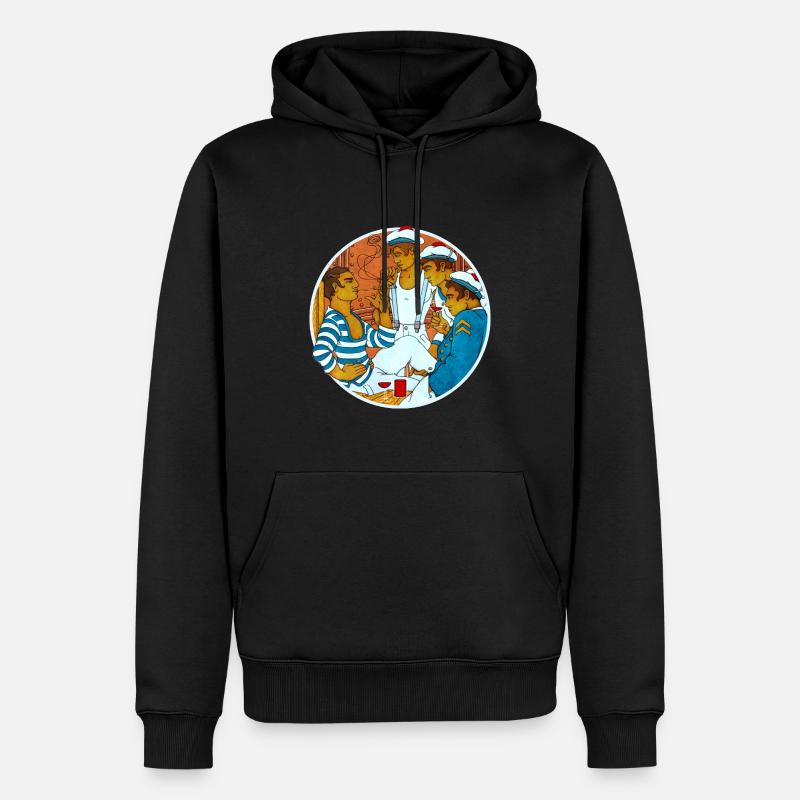 ON DIT - Sweat à capuche Premium bio Homme - noir
