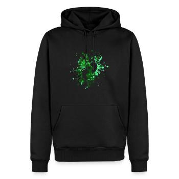 Baby Footprint Color Splash - Männer Premium Bio Hoodie - Schwarz - Vorne - Nico (187cm)