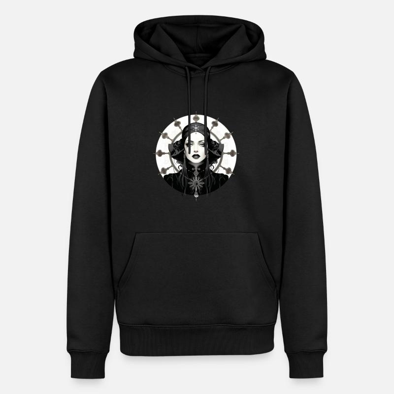Gothic Diva - Männer Premium Bio Hoodie - Schwarz