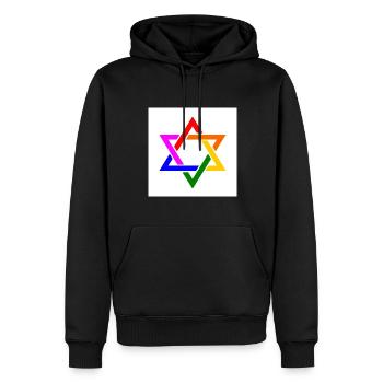Israel lgbt flagge - Männer Premium Bio Hoodie - Schwarz - Vorne - Nico (187cm)