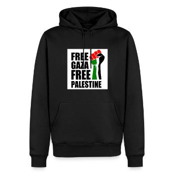 Free gaza Free palestine - Männer Premium Bio Hoodie - Schwarz - Vorne - Nico (187cm)