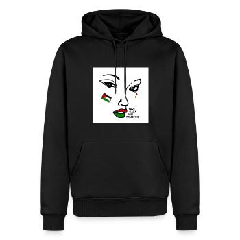 Free palestine women - Men’s Premium Organic Hoodie - black - Front - Nico (187cm)