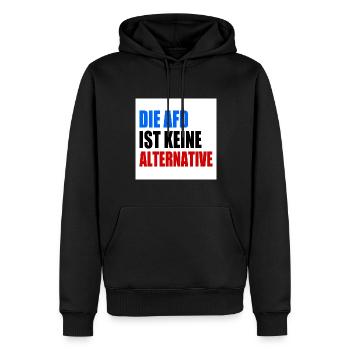 die afd ist keine alternative - Männer Premium Bio Hoodie - Schwarz - Vorne - Nico (187cm)