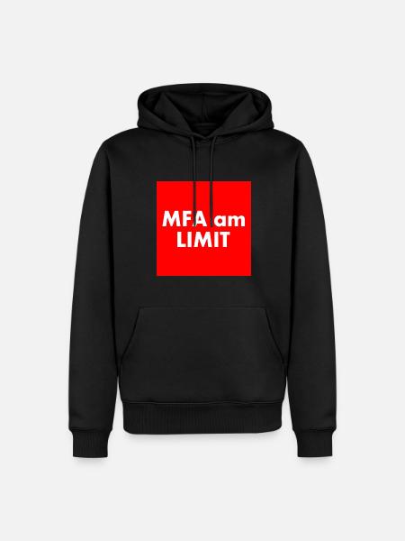Mfa am limit - Männer Premium Bio Hoodie - Schwarz