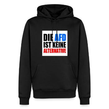 die afd ist keine alternative - Männer Premium Bio Hoodie - Schwarz - Vorne - Nico (187cm)