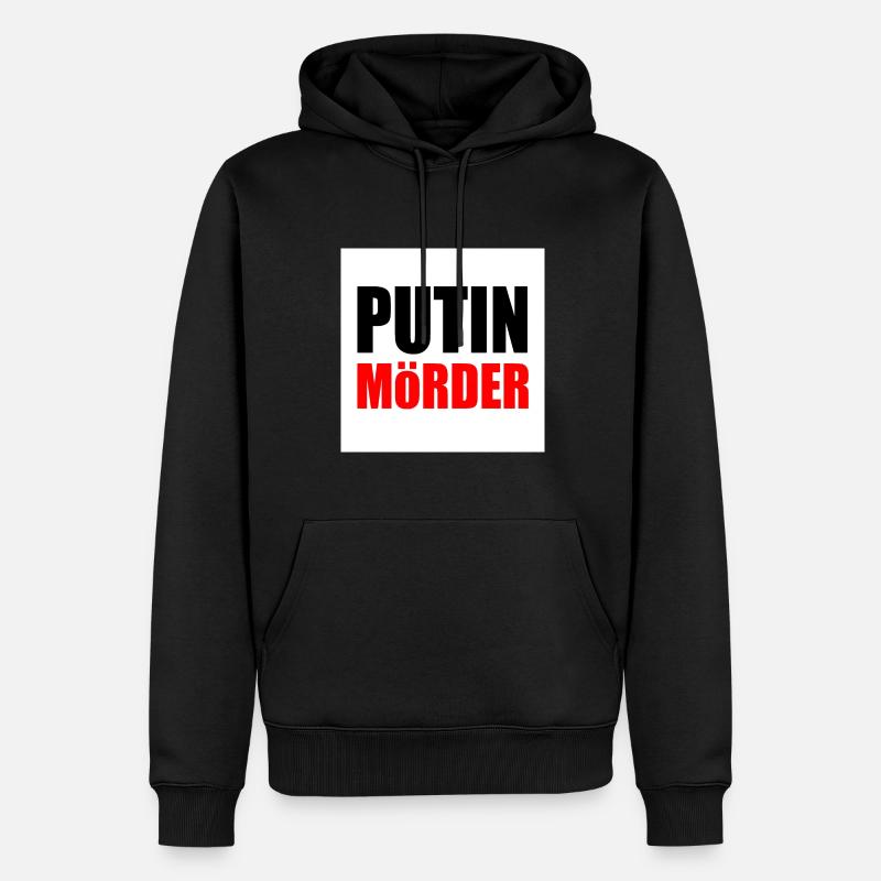 Putin mörder - Sweat à capuche Premium bio Homme - noir