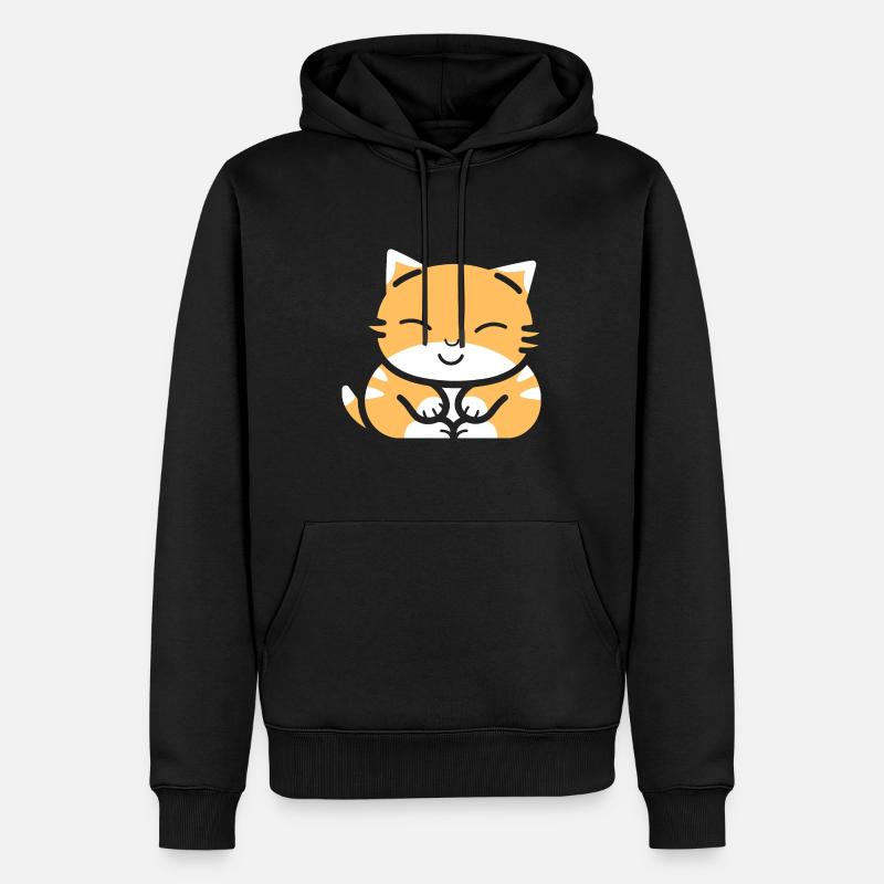 Bébé chat qui dors - Sweat à capuche Premium bio Homme - noir