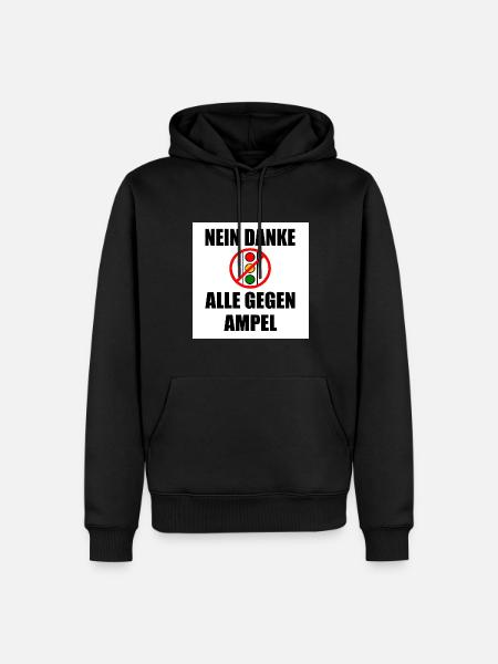 Nein danke ampel - Männer Premium Bio Hoodie - Schwarz
