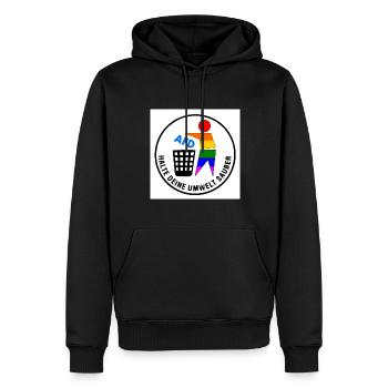 Gardez votre environnement propre - FCK AfD - Sweat à capuche Premium bio Homme - noir - Devant - Nico (187cm)