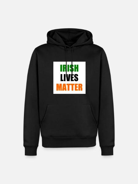 Irish lives matter - Männer Premium Bio Hoodie - Schwarz