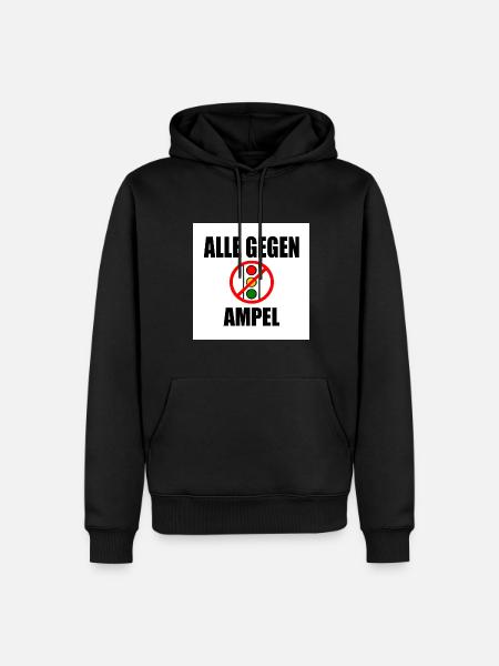 Alle gegen ampel - Männer Premium Bio Hoodie - Schwarz