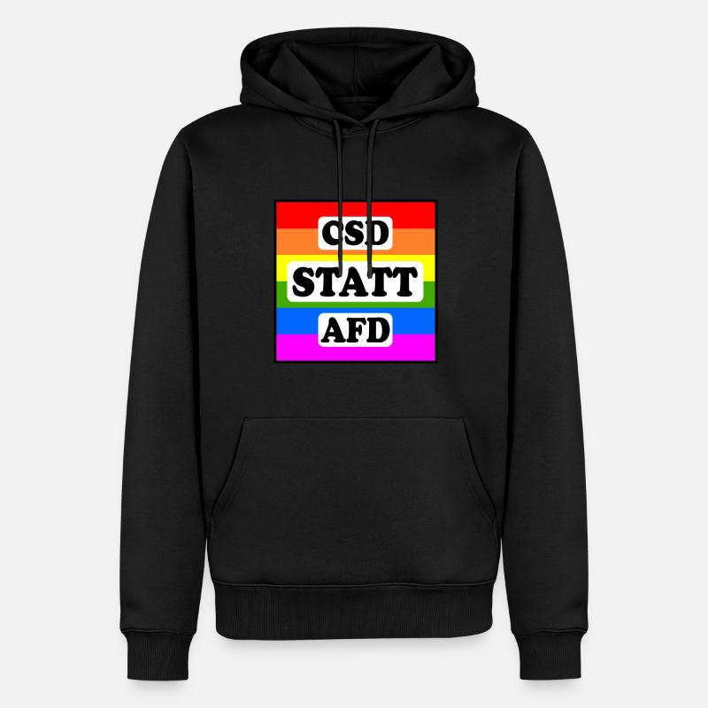 Csd statt afd - Männer Premium Bio Hoodie - Schwarz