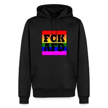 d’afd - Sweat à capuche Premium bio Homme - noir - Devant - Nico (187cm)