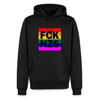 Fck nzs - Sweat à capuche Premium bio Homme - noir - Devant - Nico (187cm)