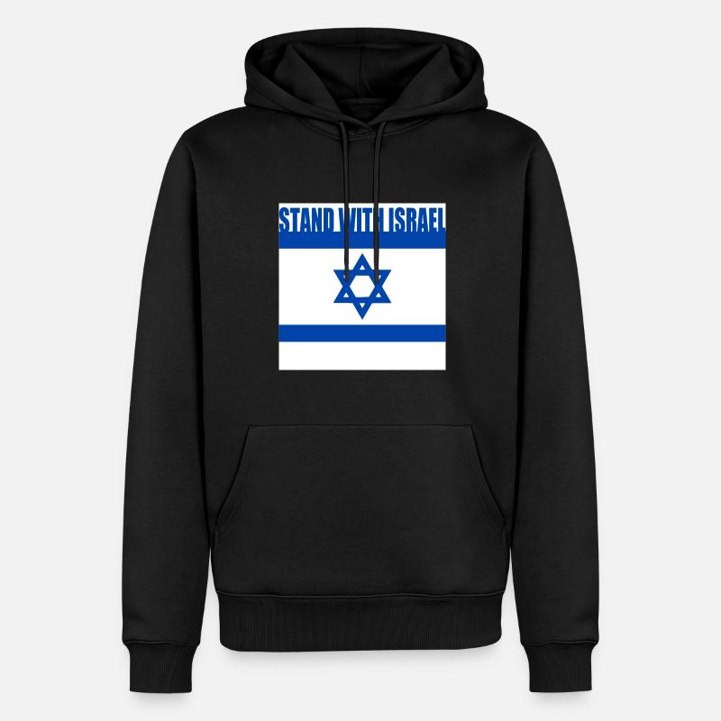 Stand with israel - Sweat à capuche Premium bio Homme - noir