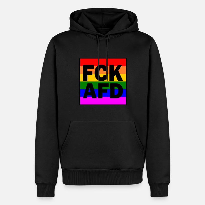 d’afd - Sweat à capuche Premium bio Homme - noir