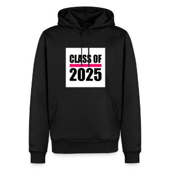 Class of 2025 - Männer Premium Bio Hoodie - Schwarz - Vorne - Nico (187cm)
