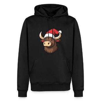 Bulls Christmas - Men’s Premium Organic Hoodie - black - Front - Nico (187cm)