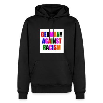 Germany against racism - Männer Premium Bio Hoodie - Schwarz - Vorne - Nico (187cm)