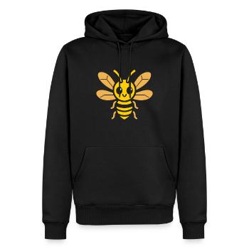 guêpe - Sweat à capuche Premium bio Homme - noir - Devant - Nico (187cm)
