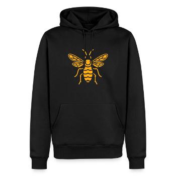 Wespe - Männer Premium Bio Hoodie - Schwarz - Vorne - Nico (187cm)