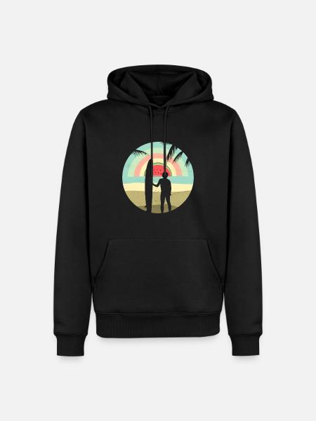 Summer sunrise - Men’s Premium Organic Hoodie - black