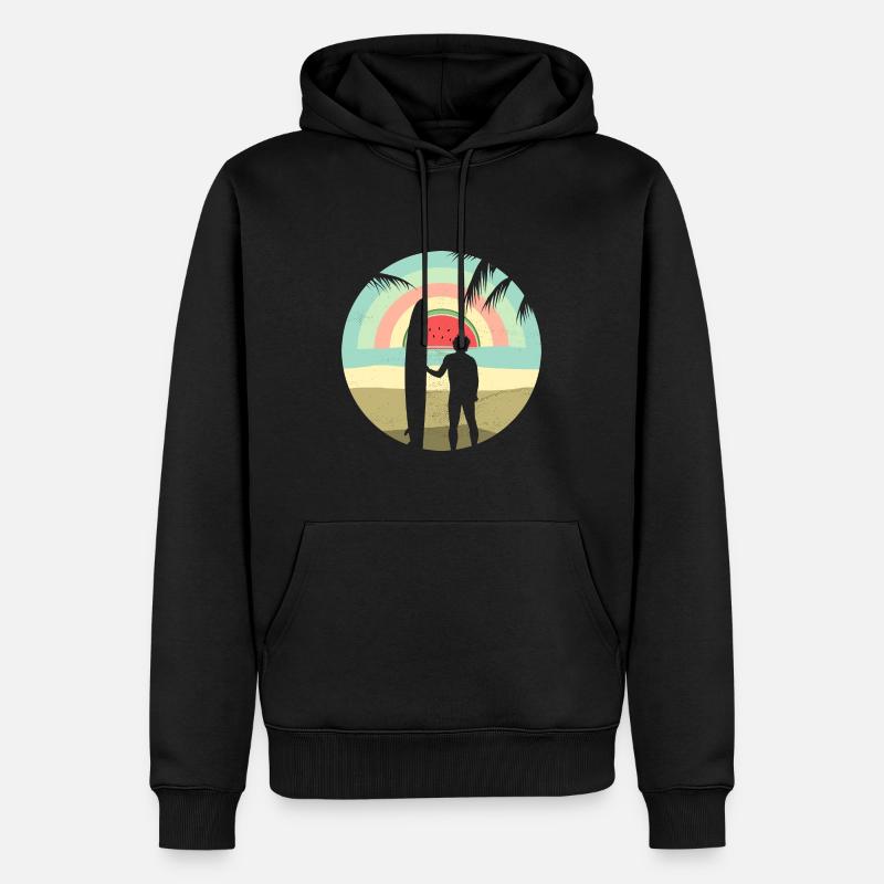 Lever de soleil d’été - Sweat à capuche Premium bio Homme - noir