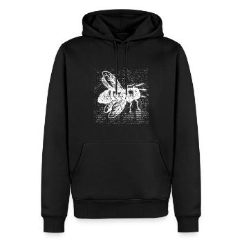 Bit-Biene - Männer Premium Bio Hoodie - Schwarz - Vorne - Nico (187cm)