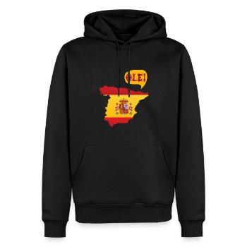 Spain - Männer Premium Bio Hoodie - Schwarz - Vorne - Nico (187cm)