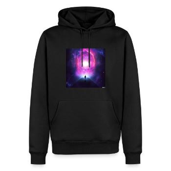 Galaxy Portal - Männer Premium Bio Hoodie - Schwarz - Vorne - Nico (187cm)