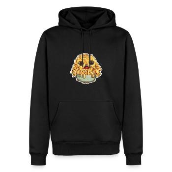 Monstre spaghetti - Sweat à capuche Premium bio Homme - noir - Devant - Nico (187cm)