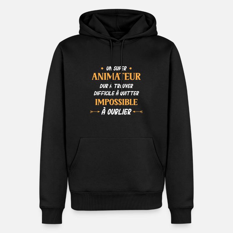 Super animateur - Sweat à capuche Premium bio Homme - noir