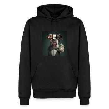 I'm not single, I have a dog - Männer Premium Bio Hoodie - Schwarz - Vorne - Nico (187cm)