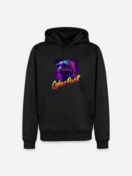Cyberpunk lizard - Men’s Premium Organic Hoodie - black