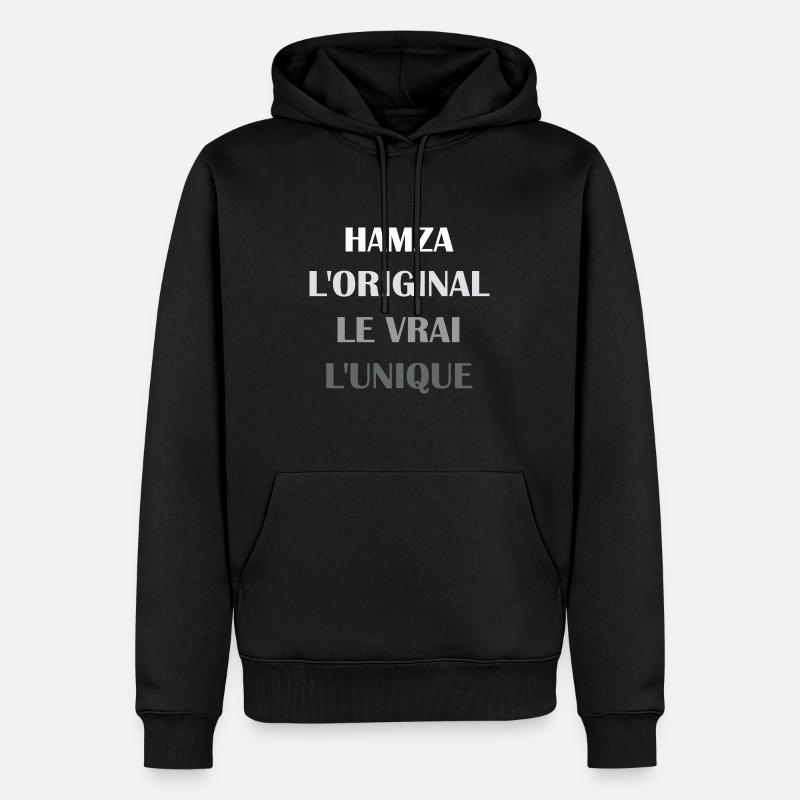 Hamza - Sweat à capuche Premium bio Homme - noir