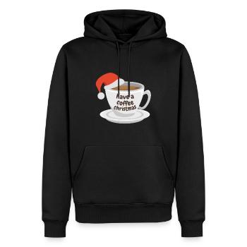 Trinken Sie einen Kaffee zu Weihnachten - Männer Premium Bio Hoodie - Schwarz - Vorne - Nico (187cm)