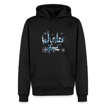 Winter mood - Sweat à capuche Premium bio Homme - noir - Devant - Nico (187cm)