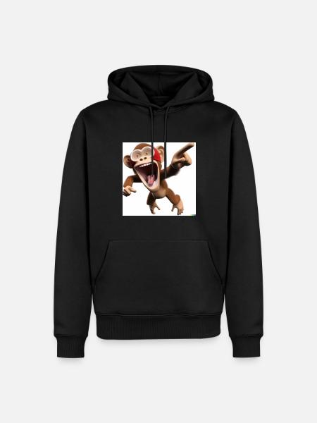 Crazy Monkey - Men’s Premium Organic Hoodie - black