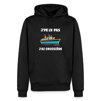 J'peux pas j'ai Croisière - Sweat à capuche Premium bio Homme - noir - Devant - Nico (187cm)