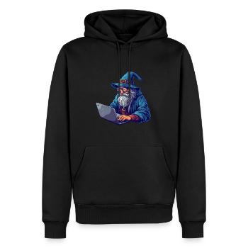 IT Zauberer - Männer Premium Bio Hoodie - Schwarz - Vorne - Nico (187cm)