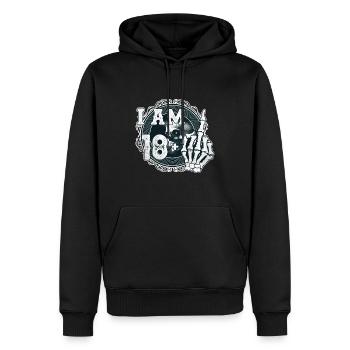 I'm 18 plus 1 middle finger Skull funny 19th - Men’s Premium Organic Hoodie - black - Front - Nico (187cm)