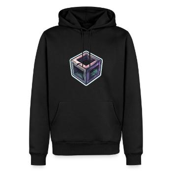 Mystic Cube - Men’s Premium Organic Hoodie - black - Front - Nico (187cm)