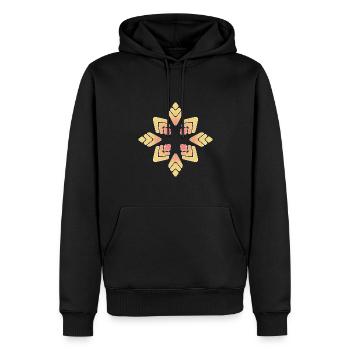 star - Men’s Premium Organic Hoodie - black - Front - Nico (187cm)