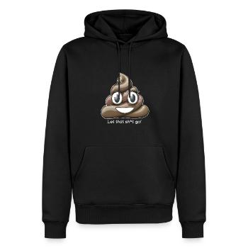 Lass den Scheiß losgehen, um Kacke abzuhäufen - Männer Premium Bio Hoodie - Schwarz - Vorne - Nico (187cm)