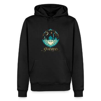 Ramadan Geschenk Eid Mubarak Islam Allah Muslim - Männer Premium Bio Hoodie - Schwarz - Vorne - Nico (187cm)