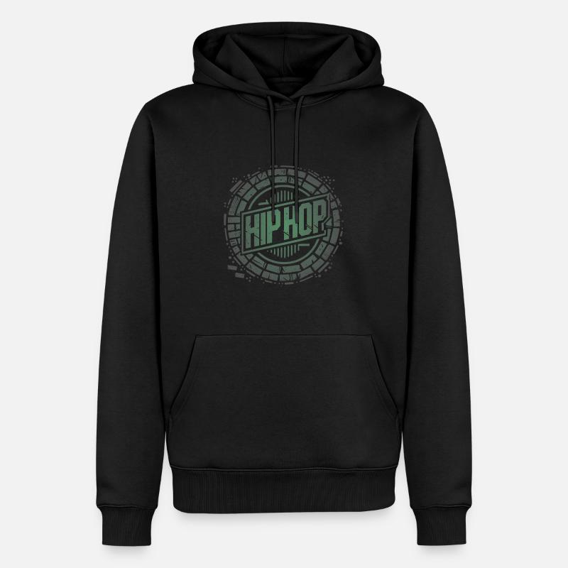 hiphop - Sweat à capuche Premium bio Homme - noir